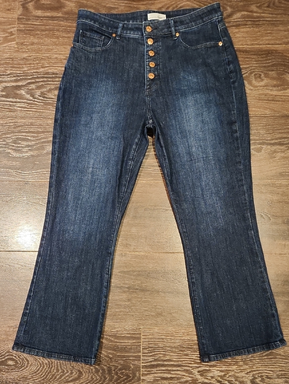 ❤️ LOFT HIGH RISE CROP FLARE JEANS, 12 (31) - Picture 2 of 8